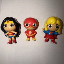 2024 Burger King DC Justice League Lot of 3 Toys Rare Retired Superhero girl boy