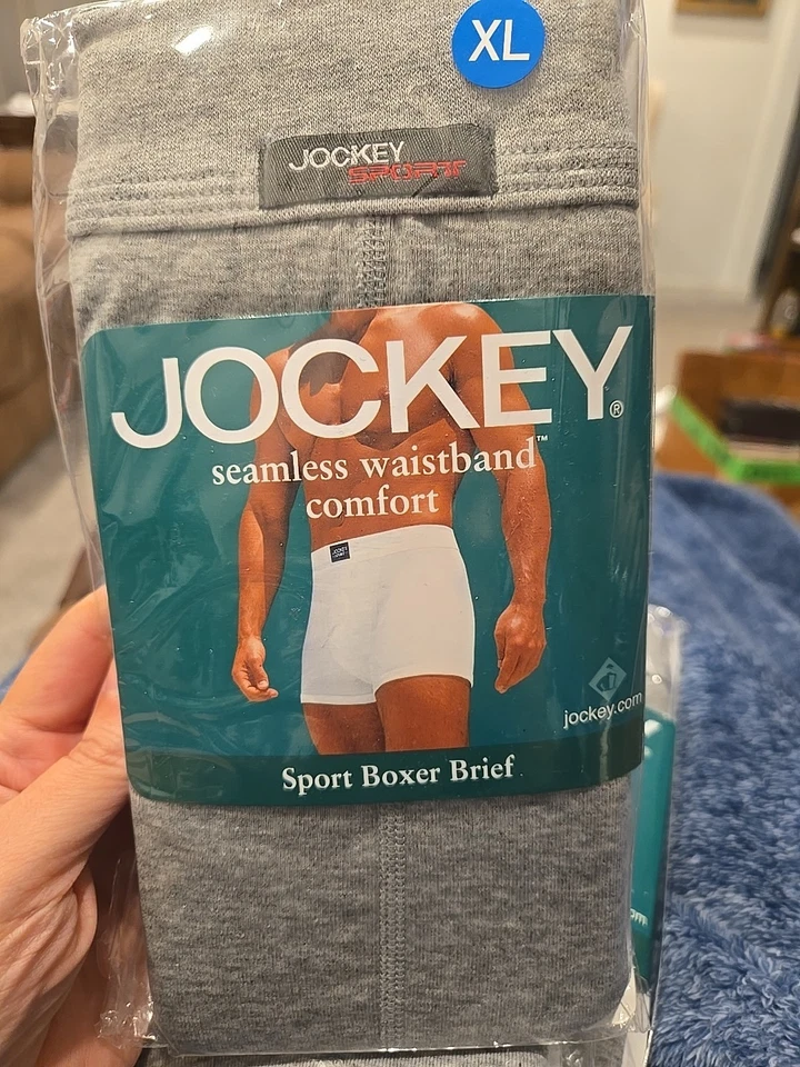 Jockey Sport Boxer Brief XL Lote de 3 Cintura Sin Costuras Gris Cómodo Nuevo con Etiquetas Foto 2 de 3