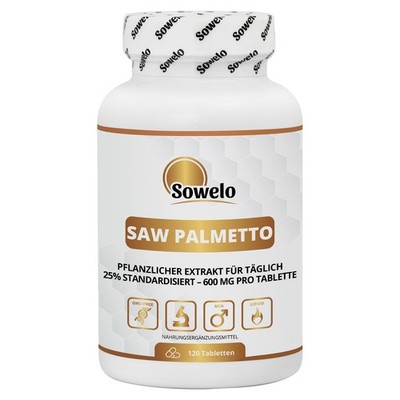 Saw Palmetto 600 mg   Sägepalme Tabletten   Prostata, Haare & Hormone   Sowelo