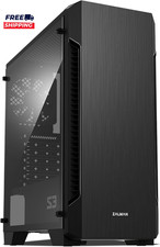 S3 -ATX Mid Tower PC Case Full Acrylic Side Panel 3X Case Fan 120Mm PreInstalled