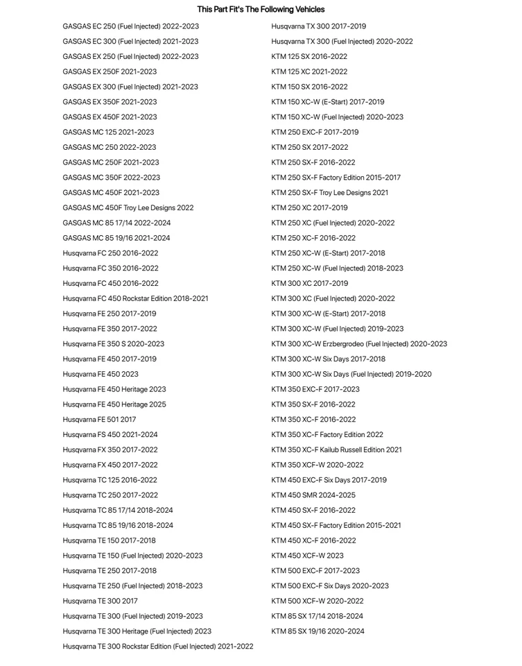 Clavijas de pie Tusk Billet Race para Husqvarna Te 250 2017-2018 Foto 4 de 4