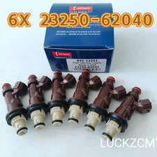 23209-62040 Set of 6 Fits for Toyota 4Runner Tundra Tacoma 3.4L Fuel Injector
