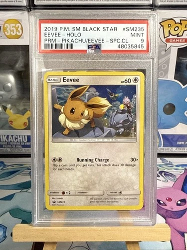 2019 POKEMON SM BLACK STAR PROMO #SM235 EEVEE-HOLO PSA 9