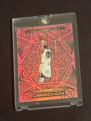 2024-25 Obsidian Stephen Curry PINK FLOOD Electric Etch Jersey # 30/49 Warriors