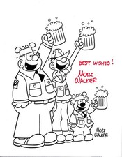 MORT WALKER - PRINTED ART SIGNED IN INK