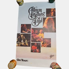 The Allman Brothers Band Seven Turns 23x39 VTG 1990 Tour Concert Promo Poster