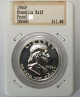 1956 Proof Franklin Half Dollar, Vintage Hannes Tulving Holder - Slab-5650