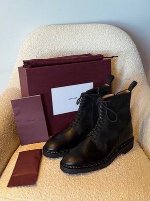 John Lobb Perth Black Grain Leather Boots Norwegian Welt UK 10.5 EU 44.5 £1,750