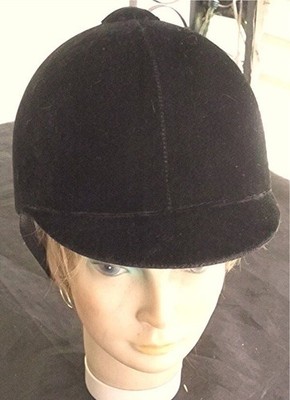 TROXEL GRAND PRIX GOLD SEI CERTIFIED BLK VELVET RIDING HELMET SIZE M