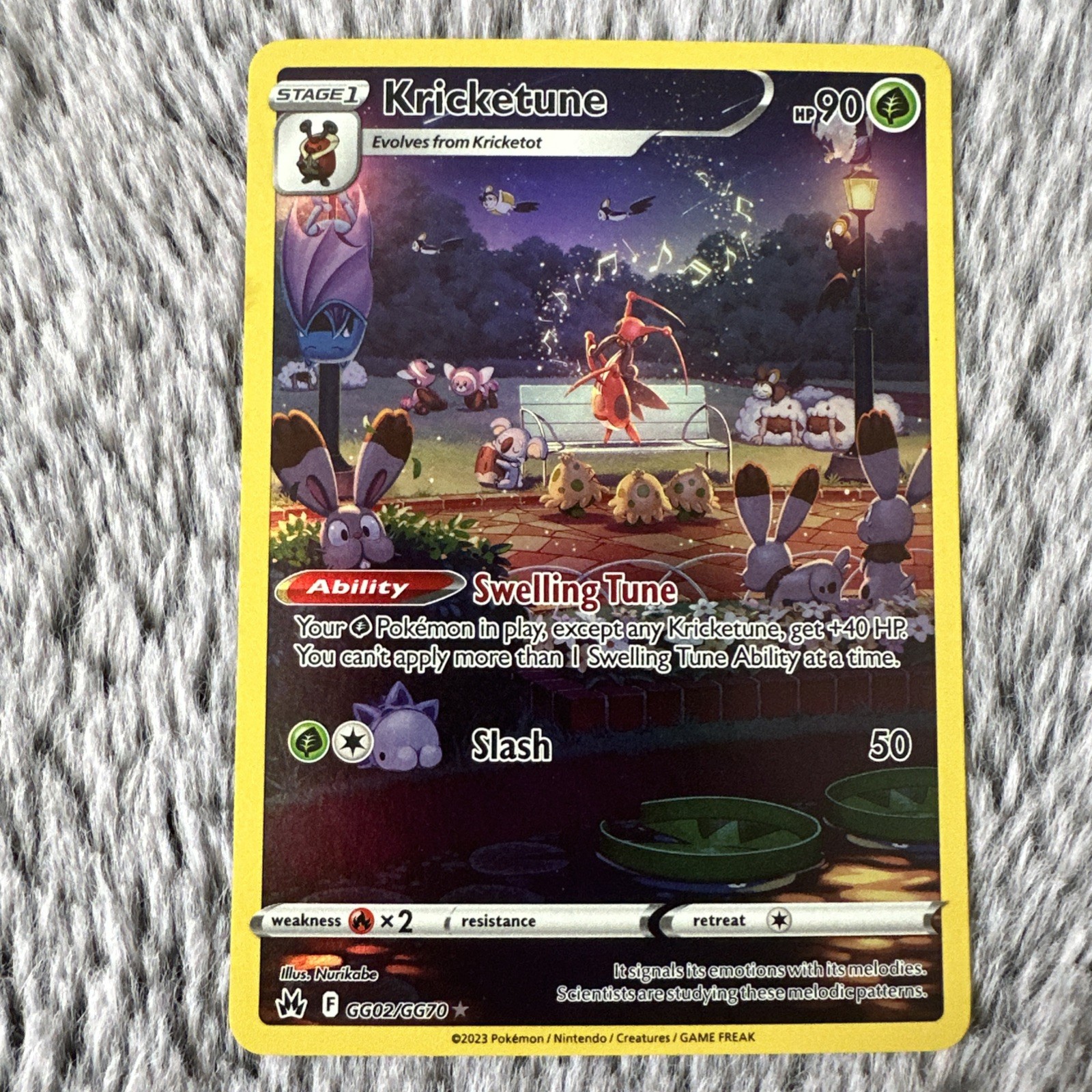 Kricketune GG02/GG70 Holo Crown Zenith Galarian Gallery Pokemon NM/M
