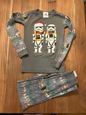 Hanna Andersson Pajama Set Christmas STAR WARS Festive Storm Troopers 130 Boys 8