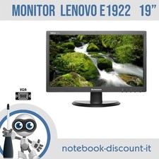 Monitor 19" Lenovo ThinkVision E1922  Schermo 19" Per PC Desktop  1366x768  VGA