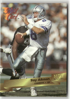 1993 Wild Card NFL Players Football Troy Aikman Dallas Cowboys #86