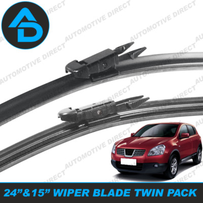 QASHQAI Wiper Blades Twin Pack 24'' & 15'' For NISSAN QASHQAI QASHQAI+2 2007-2014