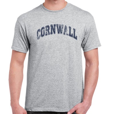 Cornwall T-Shirt Reiseziele Name Bogen Design American Gym Style Geburtstag Geschenk
