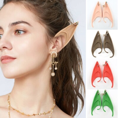 Elf Ears with Snake Piercings Cosplay Dress Up Fairies Halloween Fairy Ears