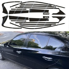 Chrome Delete Blackout Overlay For 2014 Infiniti Q50 Q50s Sedan Window Trim