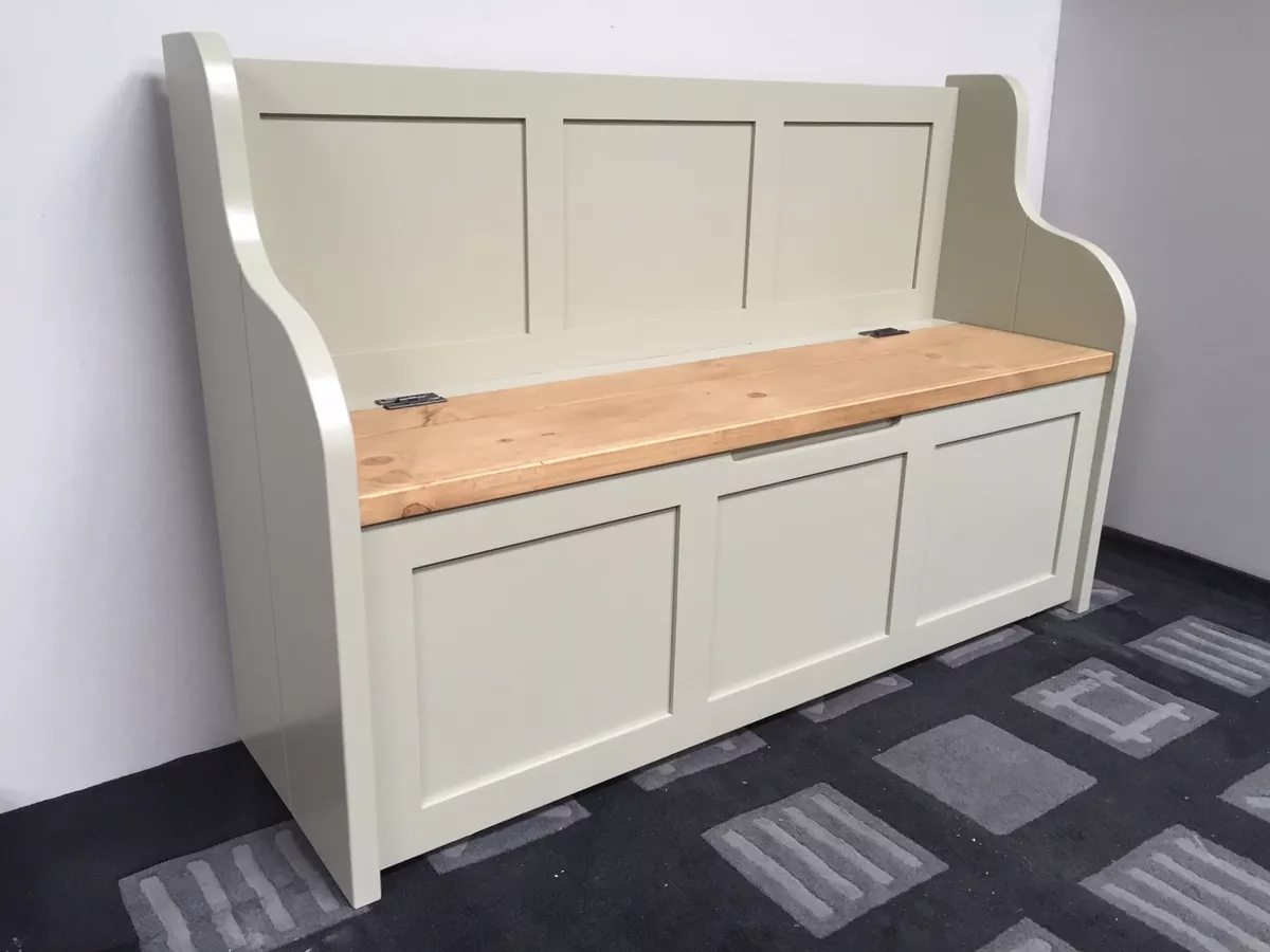 5 ft Monks Bench Settle Pew With Storage MADE TO ANY SIZE