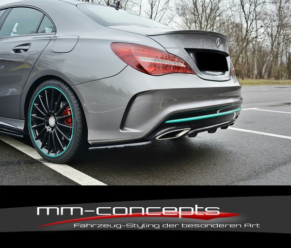 CUP Diffusor Ansatz Schwarz FüR Mercedes CLA C117 AMG Heckansatz HeckschüRze-image