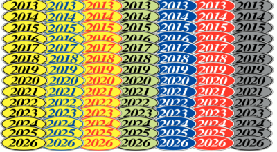 #ad #ad EZ Car Dealer Oval Model Year Stickers Windshield Stickers 4 Digit ovals $7.95