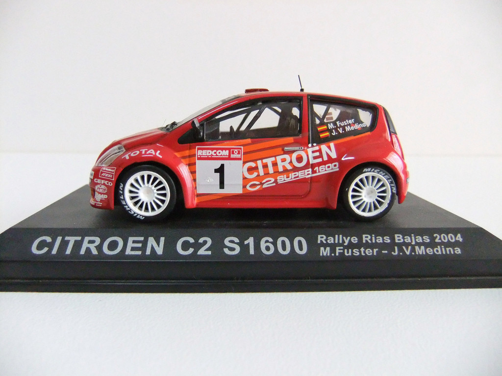 Citroën C2 S1600 Rallye Rias Bajas 2004 #1 - Modèle Réduit 1:43 IXO Altaya - Occasion Très Bon état
