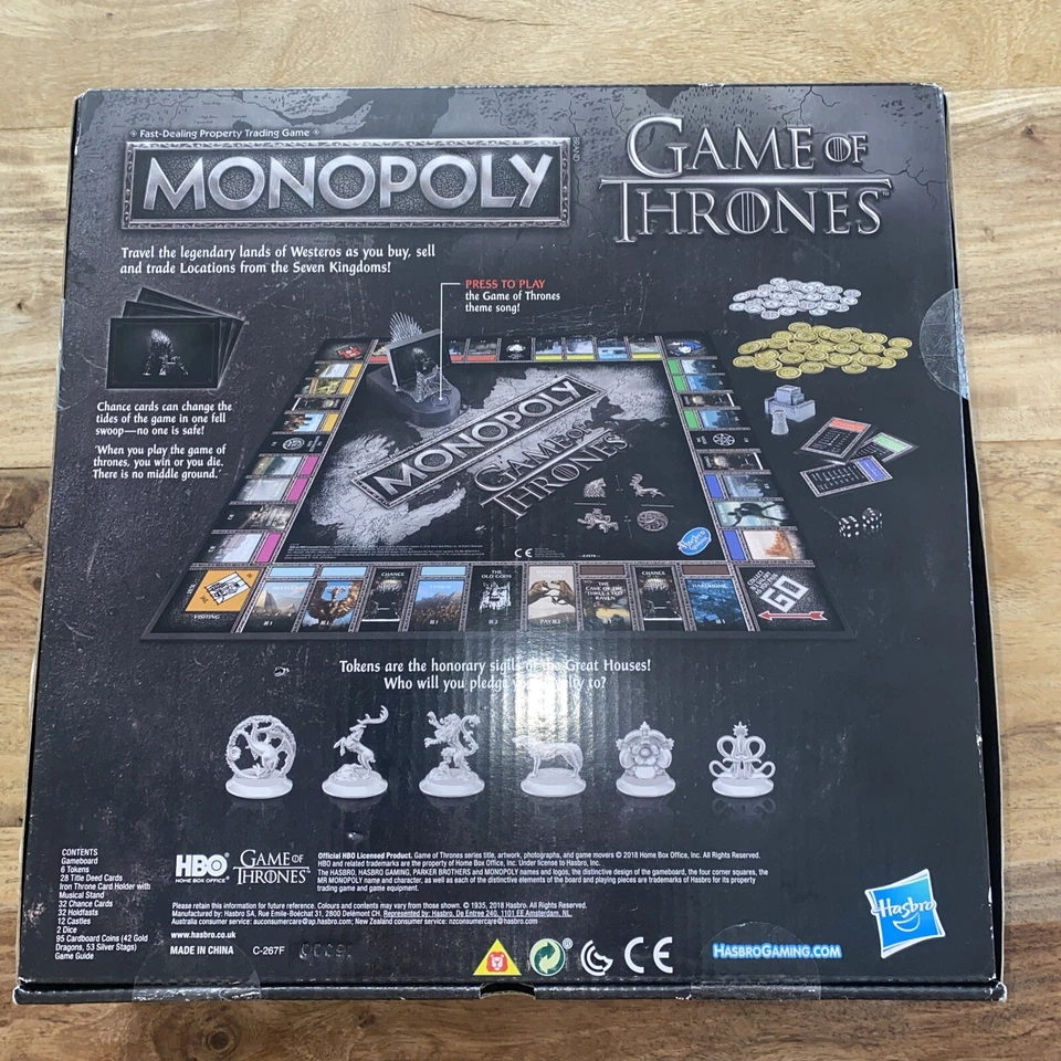 GAME OF THRONES MONOPOLY Board Game With Sounds Hasbro New & Unused - Image 4 of 4