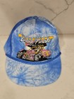 Vintage Knoxville IA Outlaw Finale Sprint Car Blue Strapback Hat Cap 90S TIE DYE
