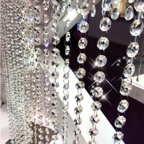 1pc 14mm DIY Acrylic Crystal Garland Diamond Hanging Bead Chains Wedding Decor - Picture 1 of 8