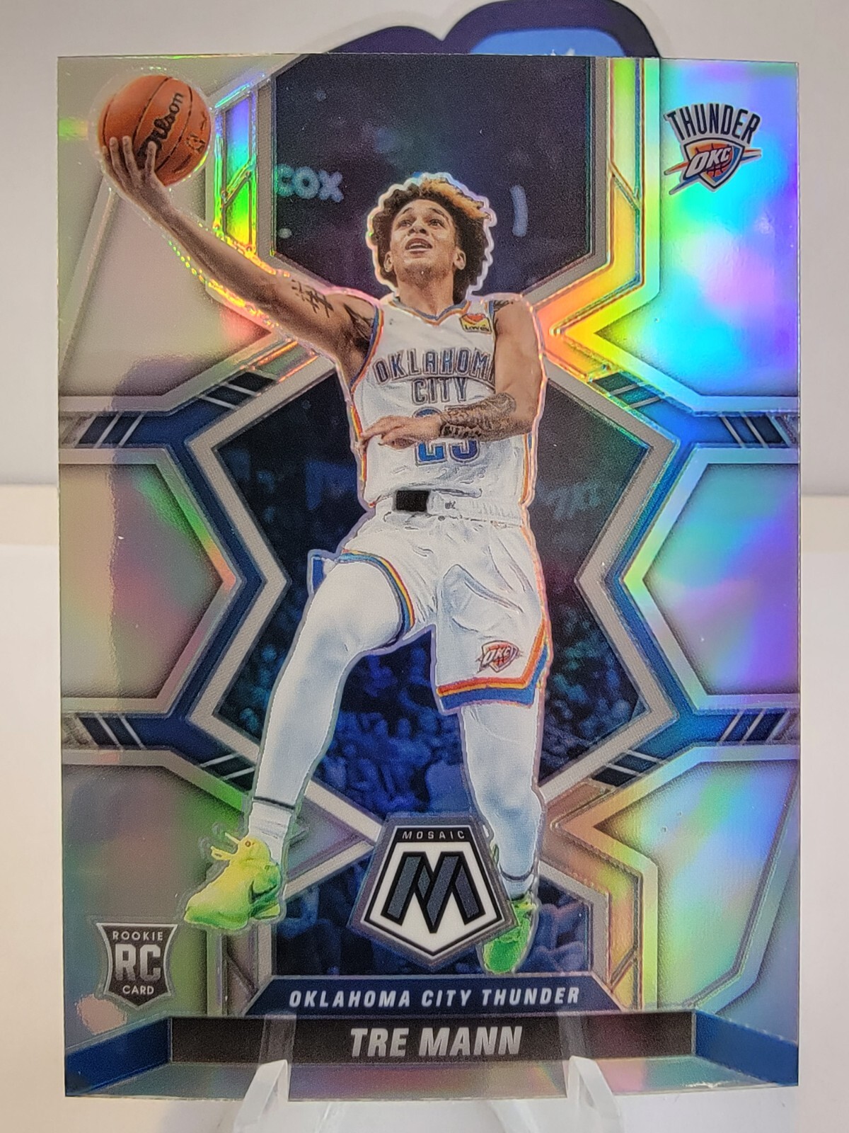 2021-22 Panini Mosaic #212 Tre Mann Silver Oklahoma City Thunder