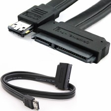 Power Esata to Sata 22Pin 22P Hard Disk Converter Data Cord Extender Cable Plug