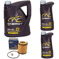 MotoröL Set Mannol Energy 5W-30 API 7 Liter + ÖLfilter FüR BMW 1Er 3Er 5Er 6Er