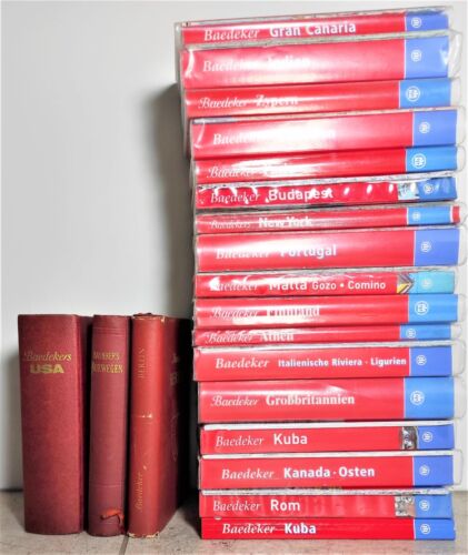🌞  20 x Baedeker Reiseführer vintage - Bücherpaket Sammlung - antik Konvolut - Afbeelding 1 van 7