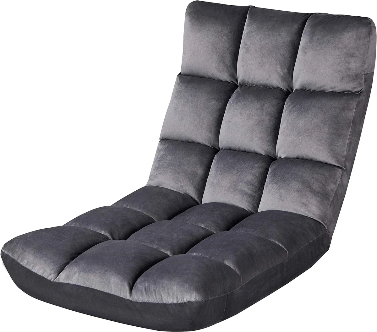 Adjustable Padded Floor Folding Chair Lounge Chair with Back
