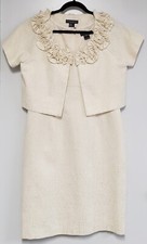 Jessica Howard Evenings, 2 Piece Dress Set, Ivory Metallic, Size 10