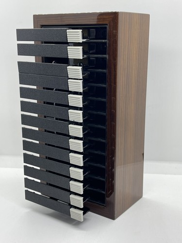 Mercedes Benz Walnut Wood Cassette Storage Box Console 13 Cassettes - Bild 7 von 8