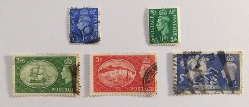 Great Britain. Scott's #s 280-1 & 286-8 . Used.  King George  sal's stamp store. - Bild 1 von 1