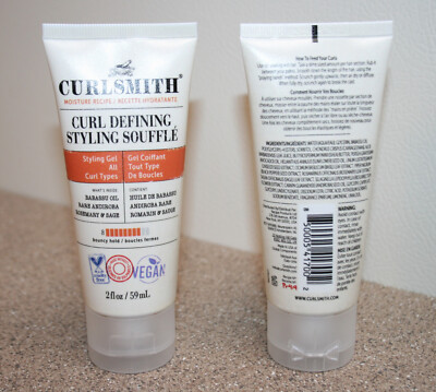 2 x CURLSMITH Curl Defining Styling Souffle 2oz Travel Size Vegan Hair Gel