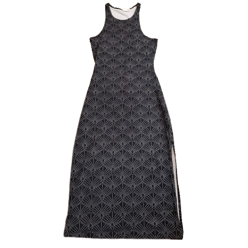 strapless open back dress Roxy Racerback Maxi Tank Dress in Blue Hieroglyphics – Cloud Candy main image 0