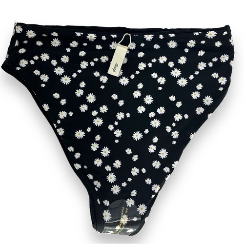 NEW Anthropologie Suzy Reversible Bikini Bottoms Black Orchid Size Large - Picture 9 of 12