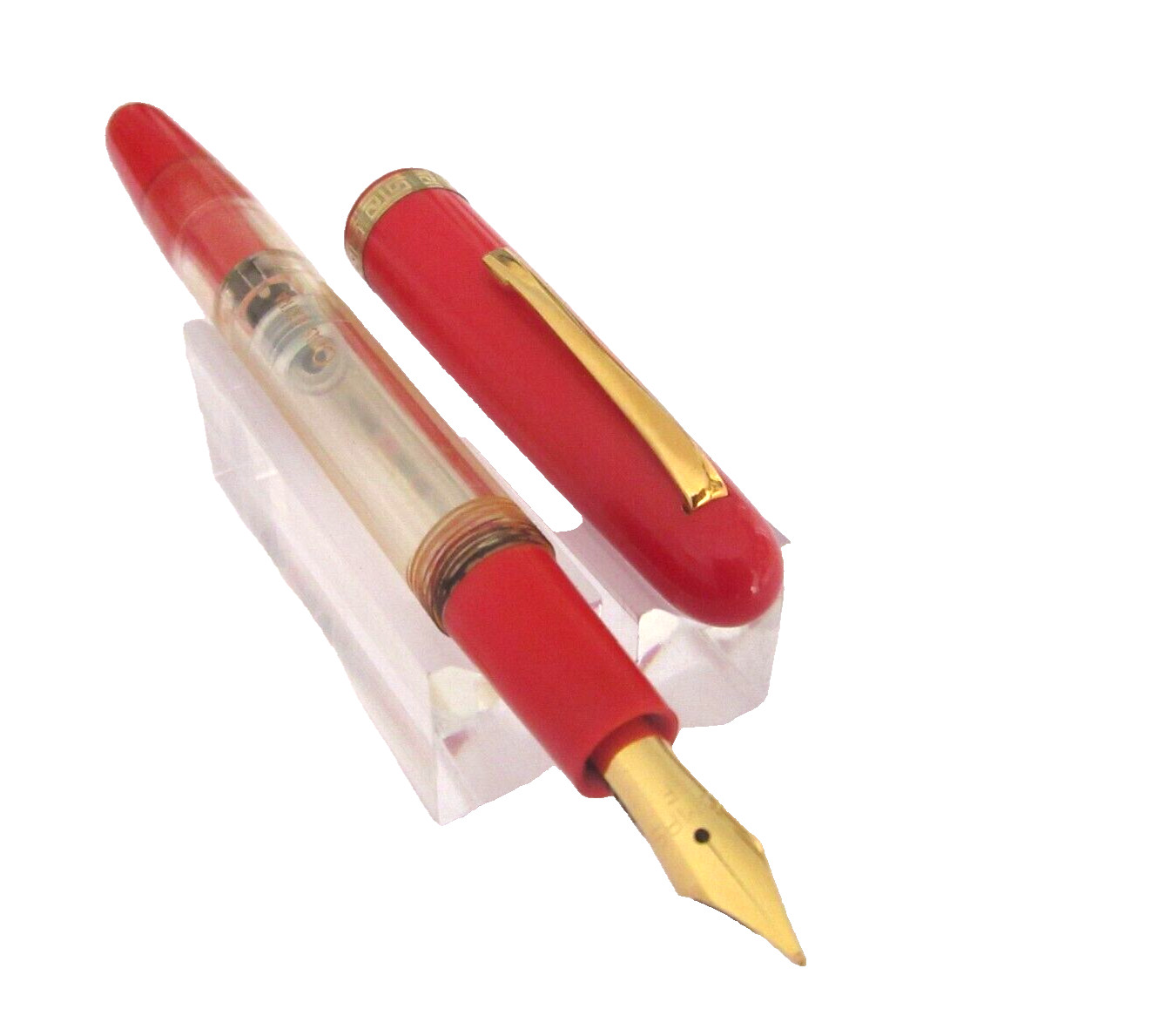 Stylo plume Omas Extra rouge démonstrateur pour écrire sans fatigue sans taches d'encre