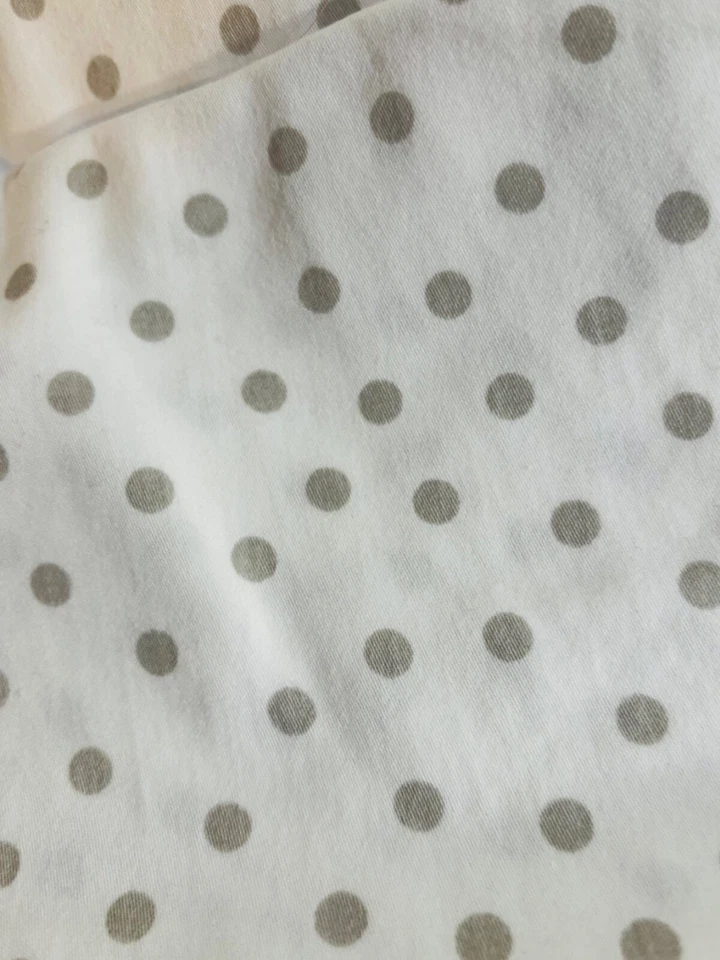 Sábanas para cuna BABIES RUS 100 % algodón lunares blancos y grises Foto 4 de 4