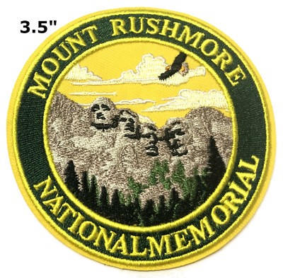 Mount Rushmore National Memorial Patch Iron-On Embroidered Applique Nature Badge