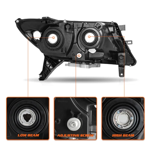 Chrome Projector Headlight For 2013-2016 Nissan Pathfinder Halogen Left Driver - Picture 5 of 9