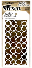 Tim Holtz Layering Stencil Circle Pattern Grunge Rings Mixed Media Art Template