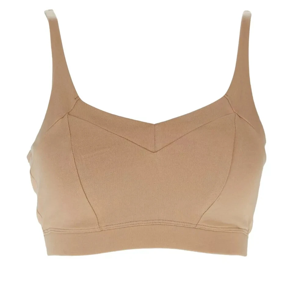 Rhonda Shear 2-pack Cotton-Blend Bra with Back Closure, Aqua Blue/Beige, M - Image 4 of 4