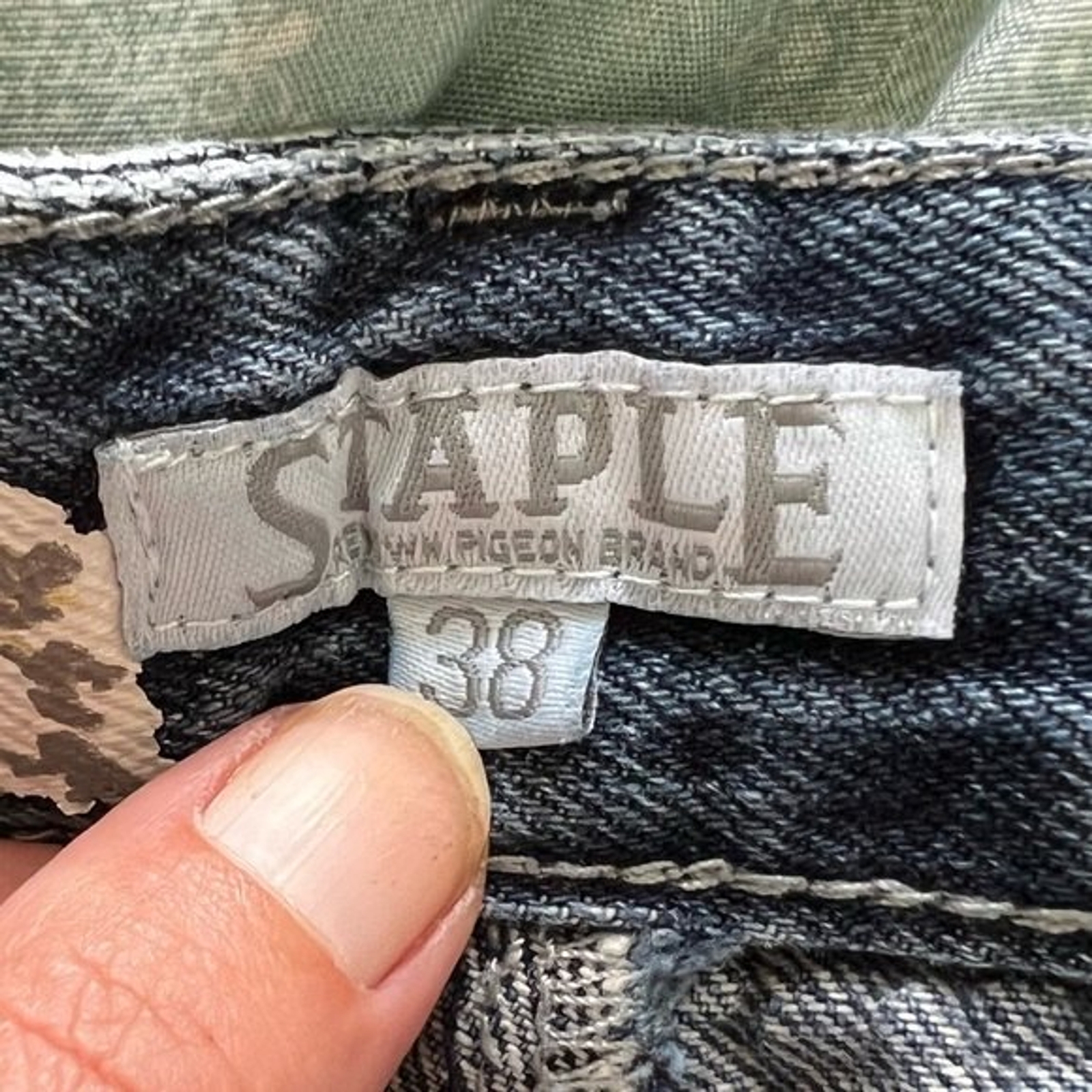 Staple Patchwork Slim Fit Buttonfly Denim Cut Off… - image 9