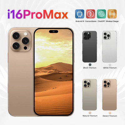 Brand New Unlocked 7.3'' i16 Pro Max 5G Smartphone Dual Sim Android Phone 8+512GB
