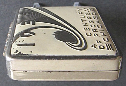 VINTAGE 1933 WORLD'S FAIR~CENTURY OF PROGRESS~COMPACT~1 3/4" X 2"~VG COND - Picture 8 of 8