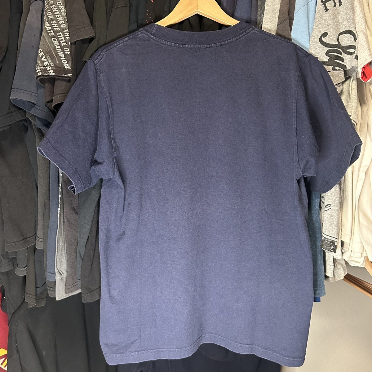 Vintage Oakley Software Shirt Faded Blue Y2K Logo Sun Flame