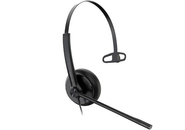 Yealink 1308022 Wired Monaural Headset Black RJ9 QD for Yealink Phones